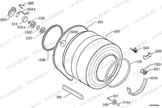 Взрыв-схема сушильной машины Matura 891.561_10232 - Схема узла Functional parts 267